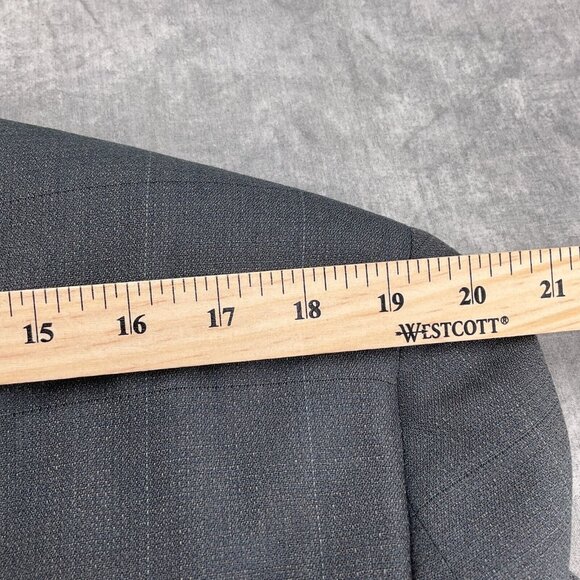 Christian Dior Blazer Men 43 Gray Multi‎ Windowpane Plaid Classic Career Wool - Picture 6 of 14